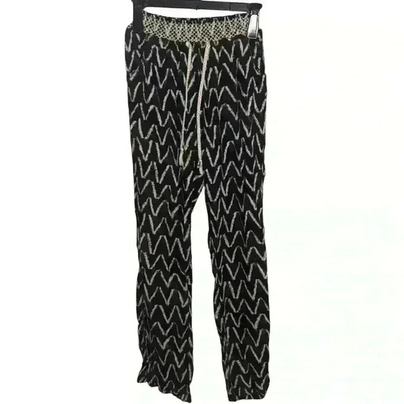 Cali 1850 Linen Blend Coastal Blue Straight Leg Beach Pants Size Large - Picture 2 of 4